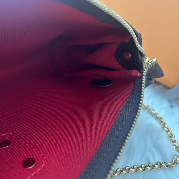 Louis Vuitton Pochette Eva with box, dust bag, gift wrap Damier Ebene - Picture 3 of 12